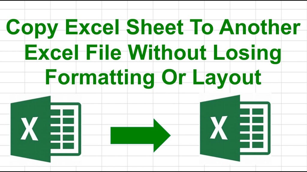 Excel Tutorial Copy Excel Sheet To Another Excel File Without Losing Formatting Or Layout YouTube