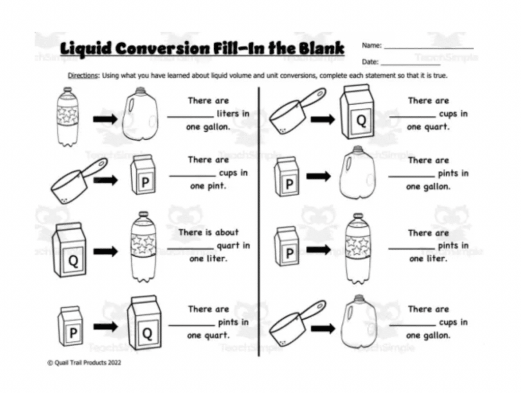 Exploring Gallon Man Fun Learning Activities And Worksheets The Teach Simple Blog