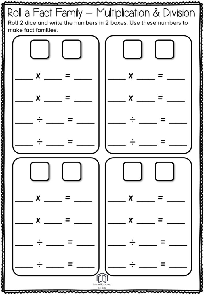 Fact Family Worksheets Fact Family Worksheets