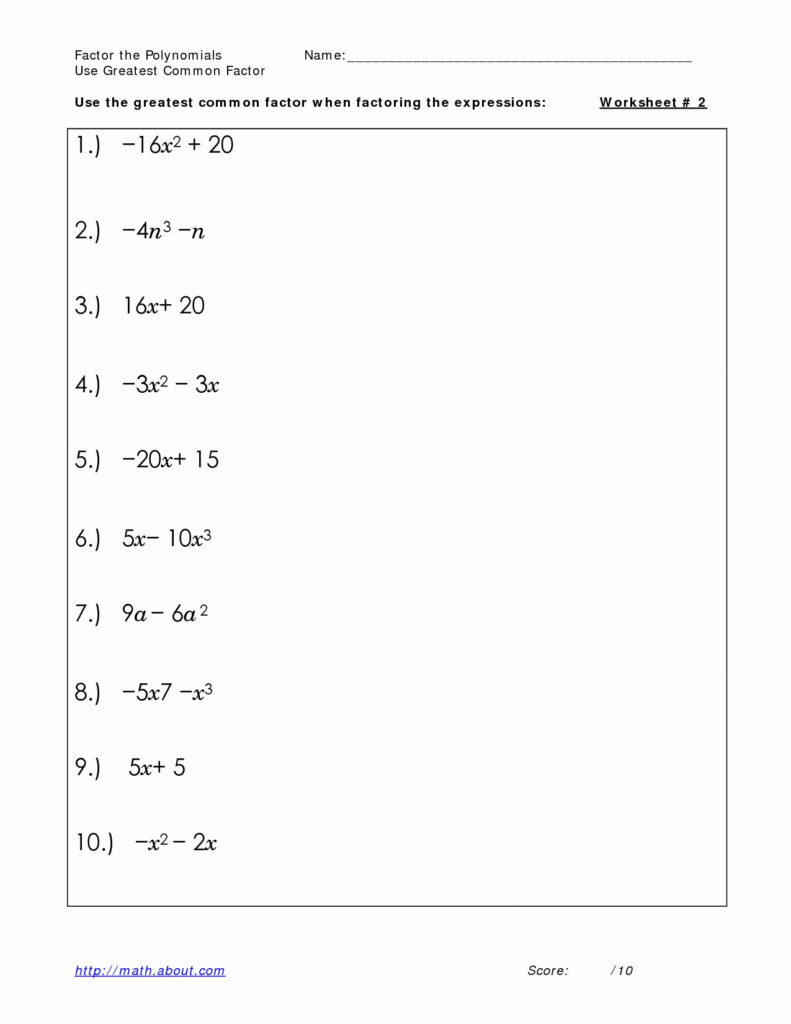 Factoring Greatest Common Factor Worksheet Unique 18 Best Of Worksheets Library Factoring Greatest Common Factor Worksheet Unique 18 Best Of Worksheets Library