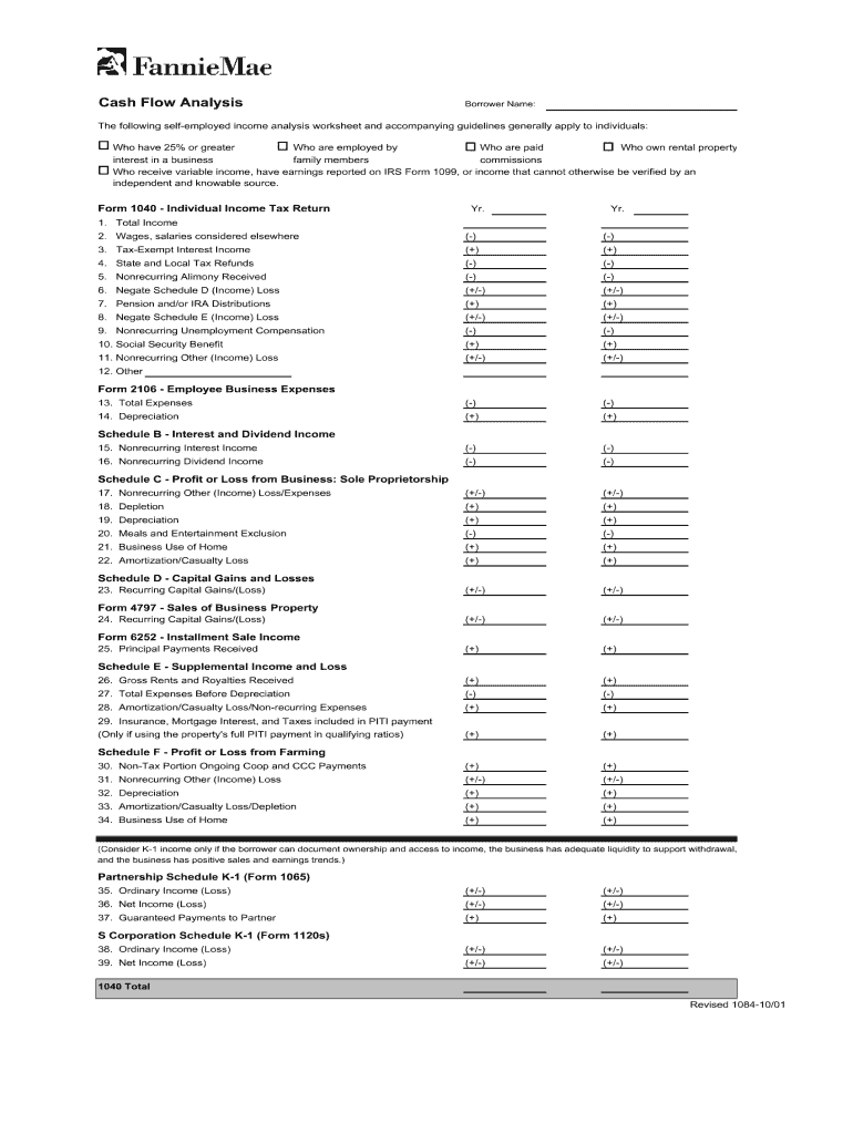 Fannie Mae 1084 Form Fill Online Printable Fillable Blank PdfFiller Fannie Mae 1084 Form Fill Online Printable Fillable Blank PdfFiller