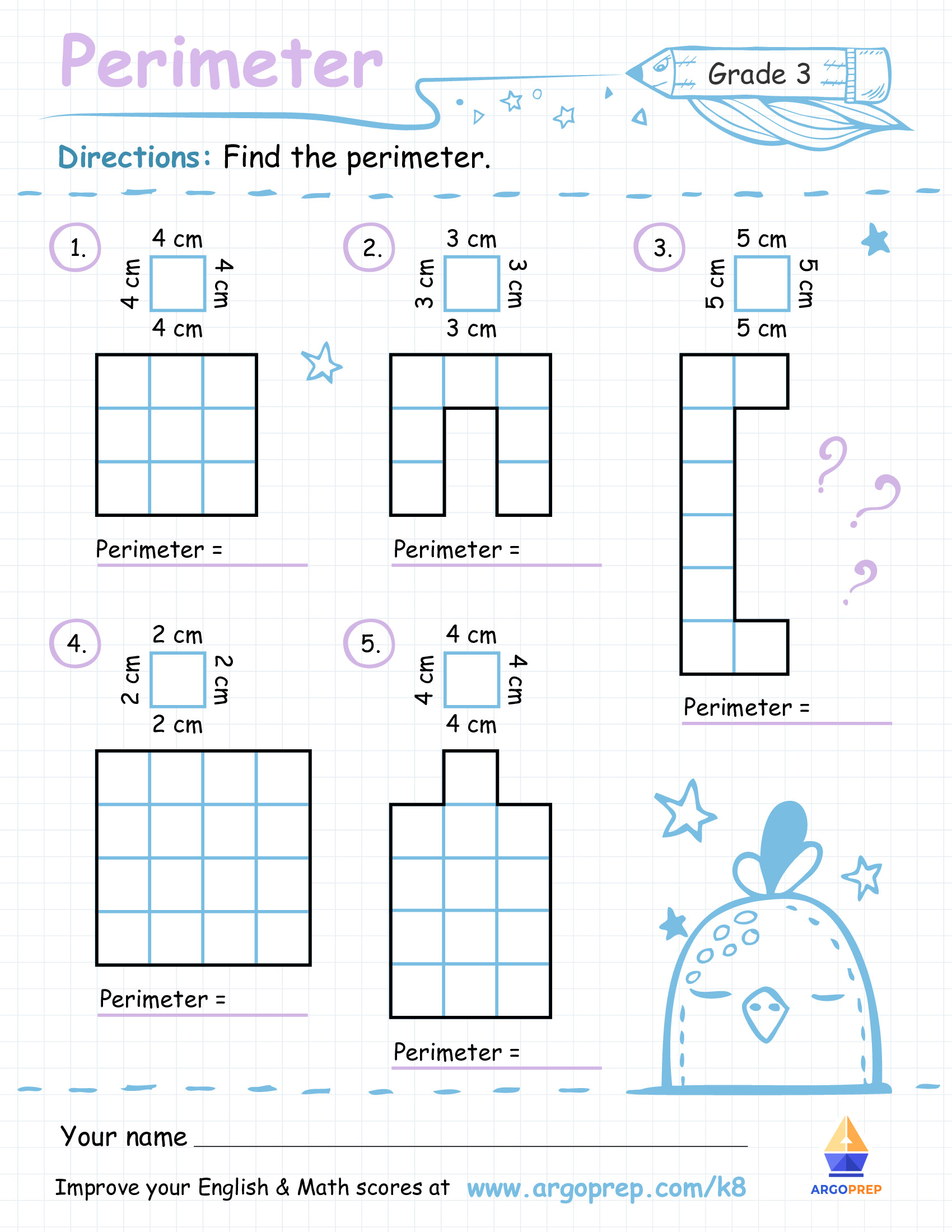 Finding Perimeter Area Worksheets Grade 3 ArgoPrep