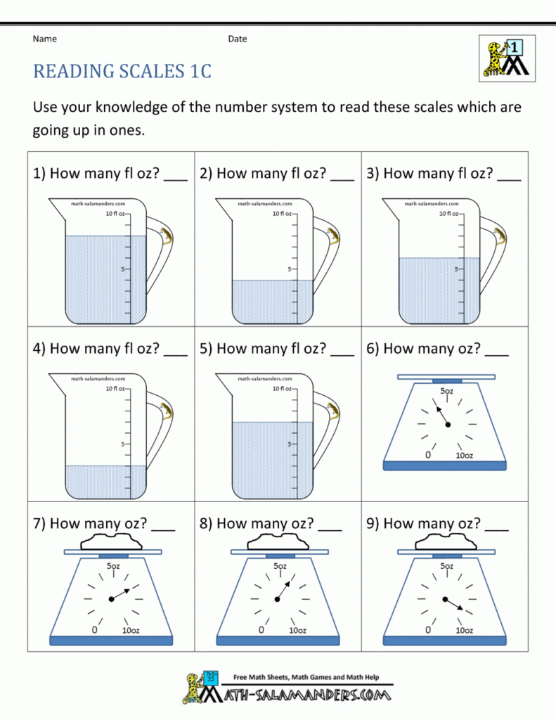 First Grade Measurement Worksheets