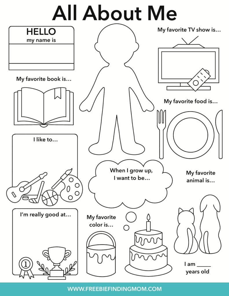 Free All About Me Worksheet