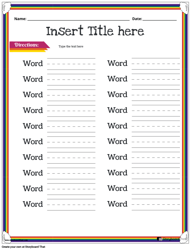 Free Compound Word Worksheets Storyboard That Templates