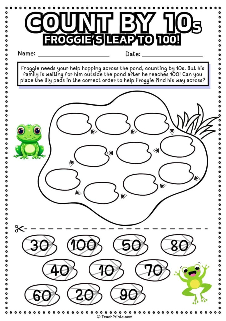 Free Count By 10s Worksheets Teach Prints Free Count By 10s Worksheets Teach Prints