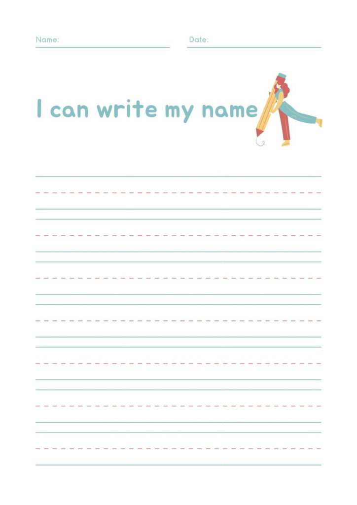 Free Custom Printable Handwriting Worksheet Templates Canva