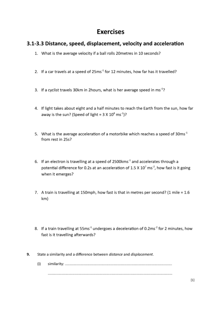 Free Displacement Velocity And Acceleration Worksheet Download Free Displacement Velocity And Acceleration Worksheet Png Images Free Worksheets On Clipart Library