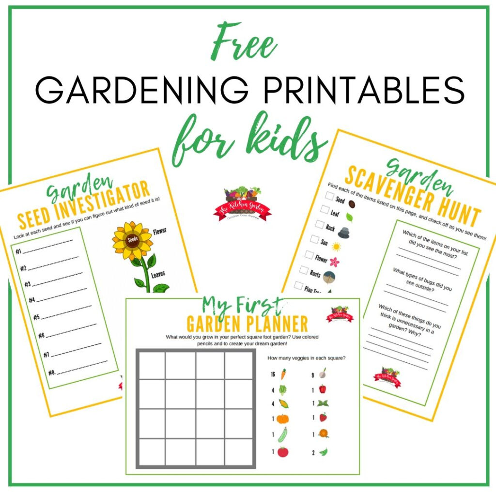 Free Kids Gardening Printables The Kitchen Garten Free Kids Gardening Printables The Kitchen Garten
