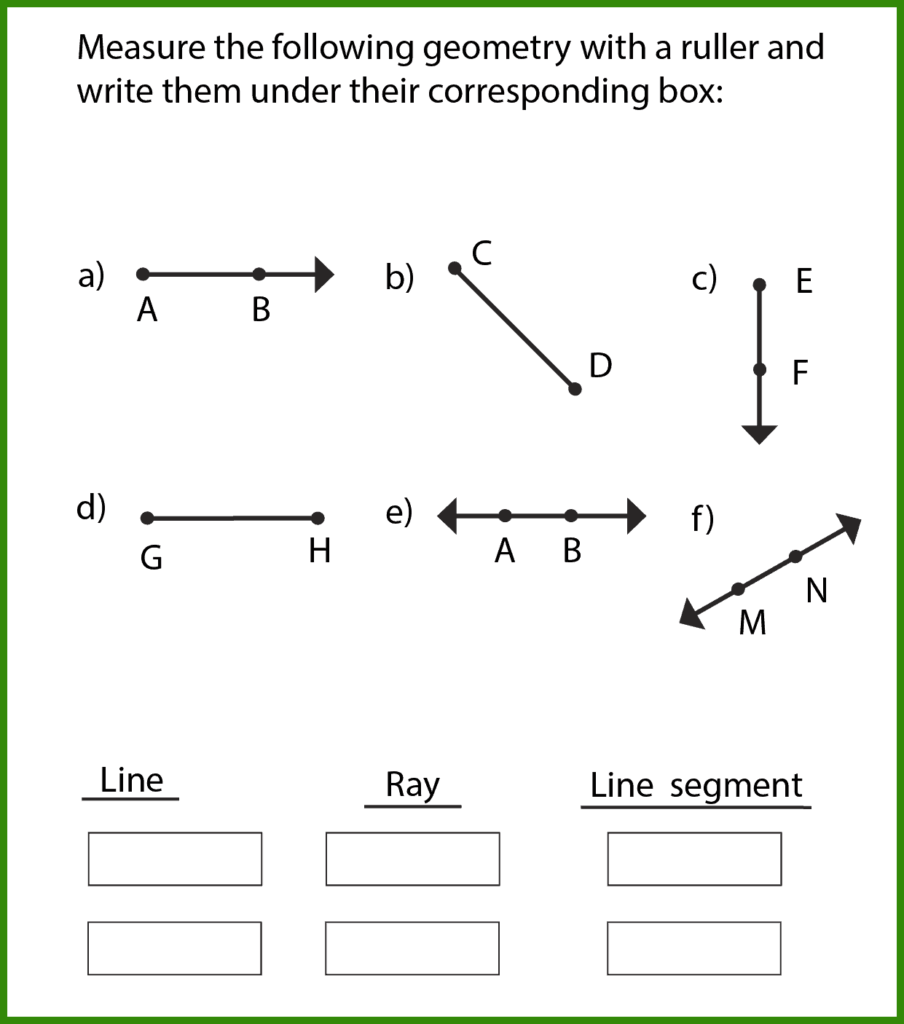 Free Lines Rays And Line Segments Worksheet 10 Pages