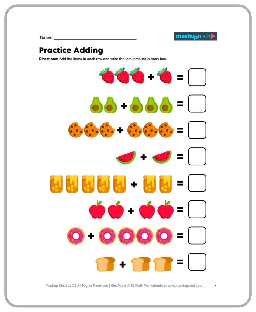 Free Preschool Math Worksheets Printable Mashup Math