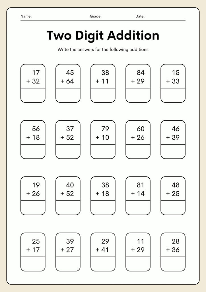Free Printable 2nd Grade Math Worksheets Canva