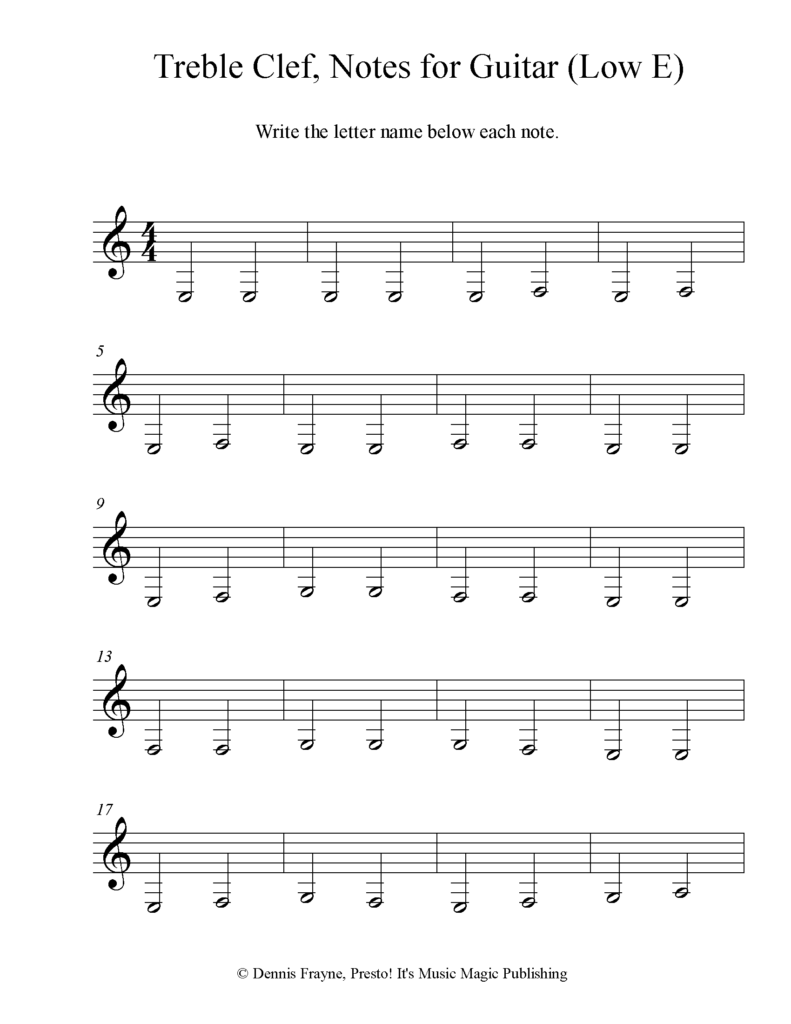 FREE Printable Music Note Naming Worksheets Presto It s Music Magic Publishing