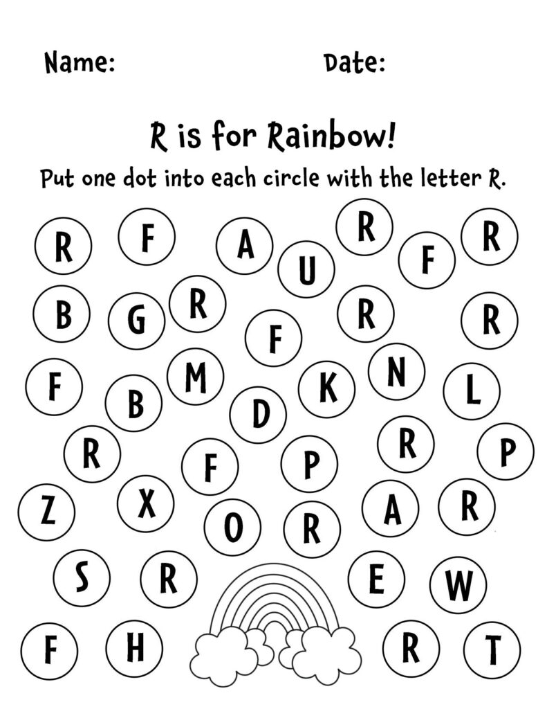 Free Rainbow Preschool Theme Worksheets Activities The Hollydog Blog