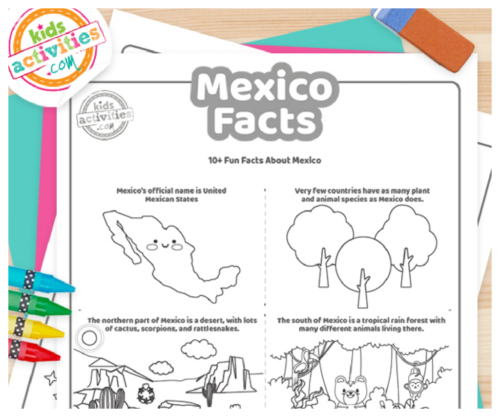 Fun Mexico Facts For Kids To Print And Learn Kids Activities Blog