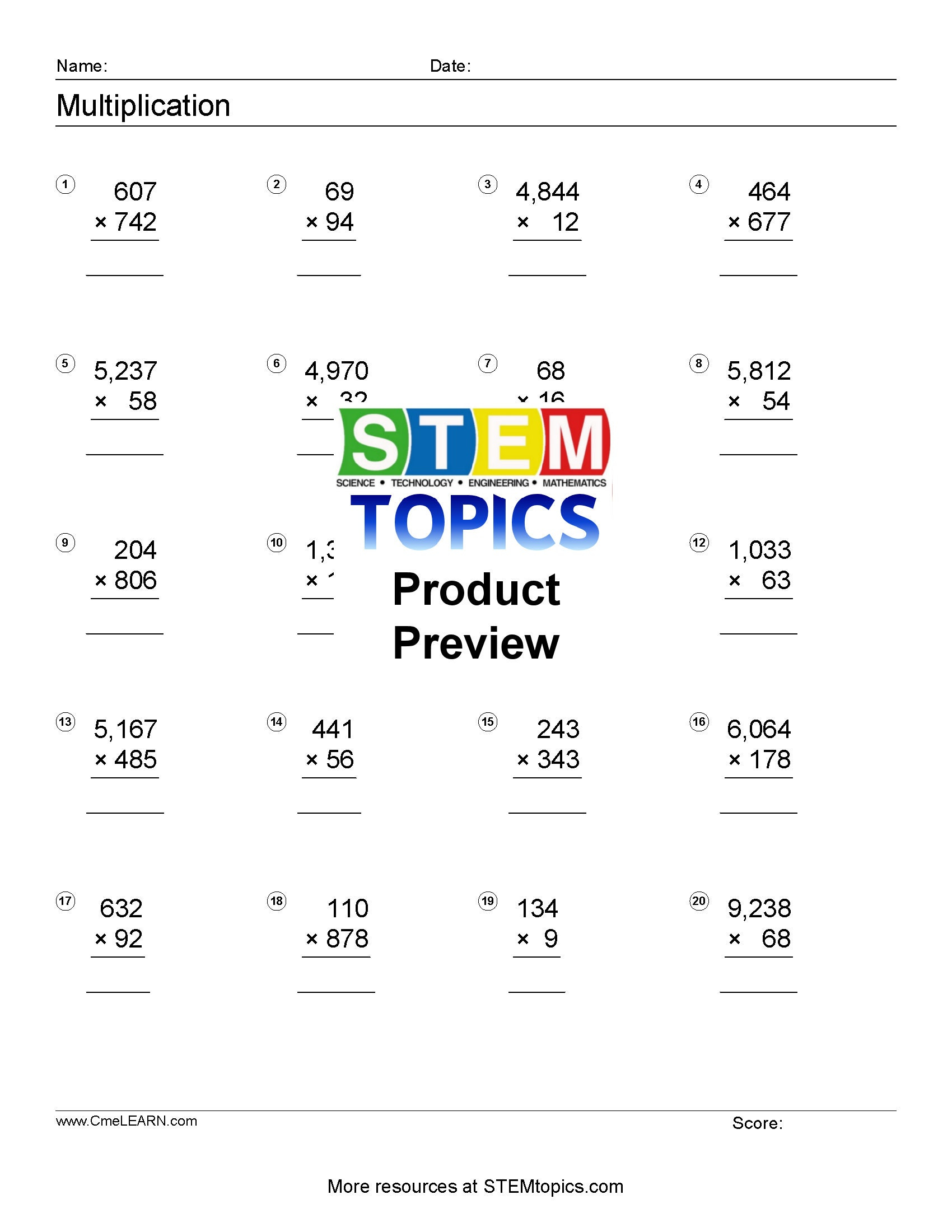 Grade 6 Math Worksheets 596 Pages Full Year Etsy Denmark