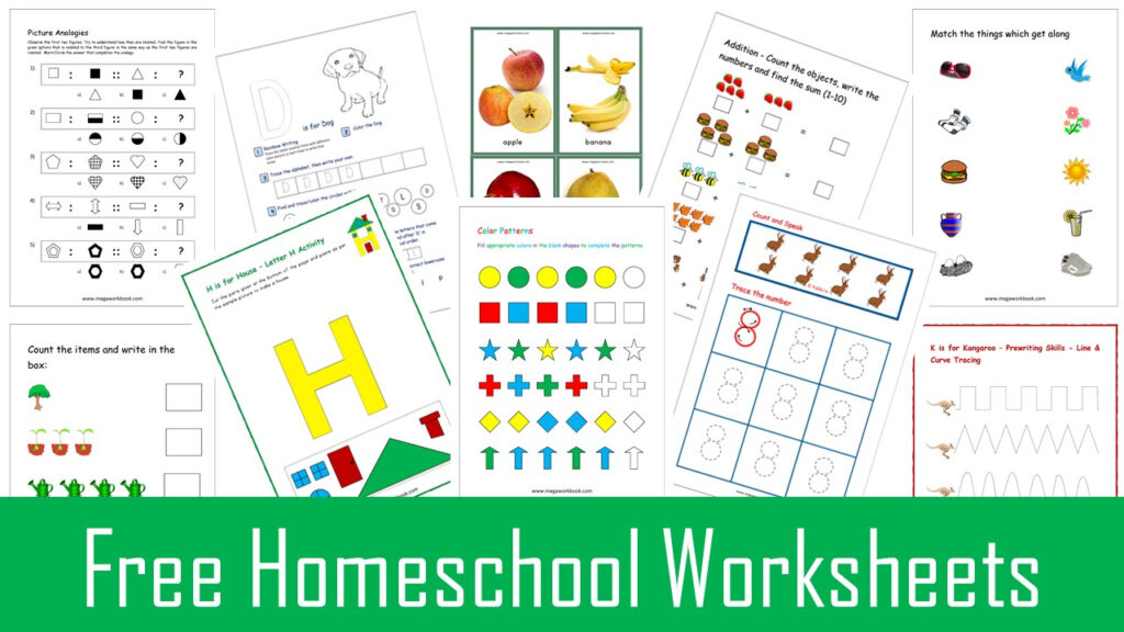 Homeschool Worksheets Free Homeschool Worksheets Kindergarten Homeschool Worksheets Free Homeschool Printable Worksheets MegaWorkbook