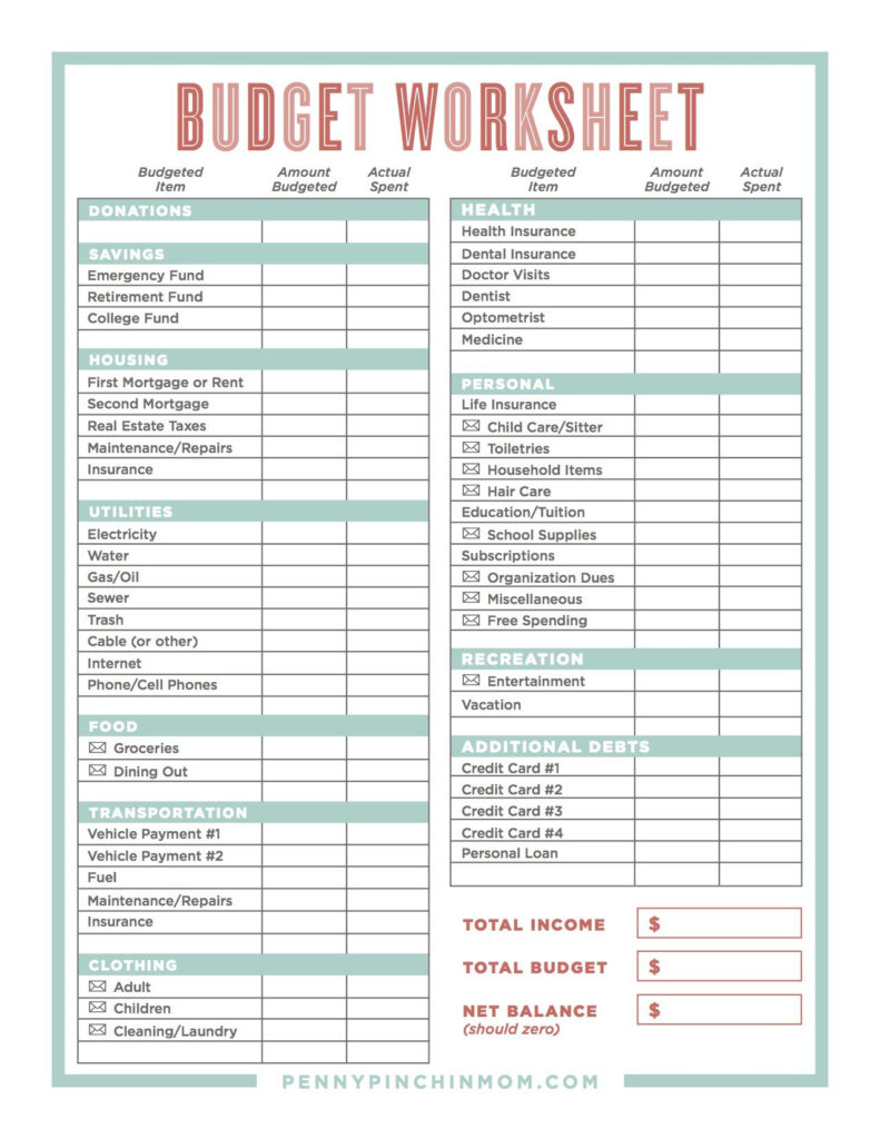How To Create A Monthly Budget That Works Penny Pinchin Mom