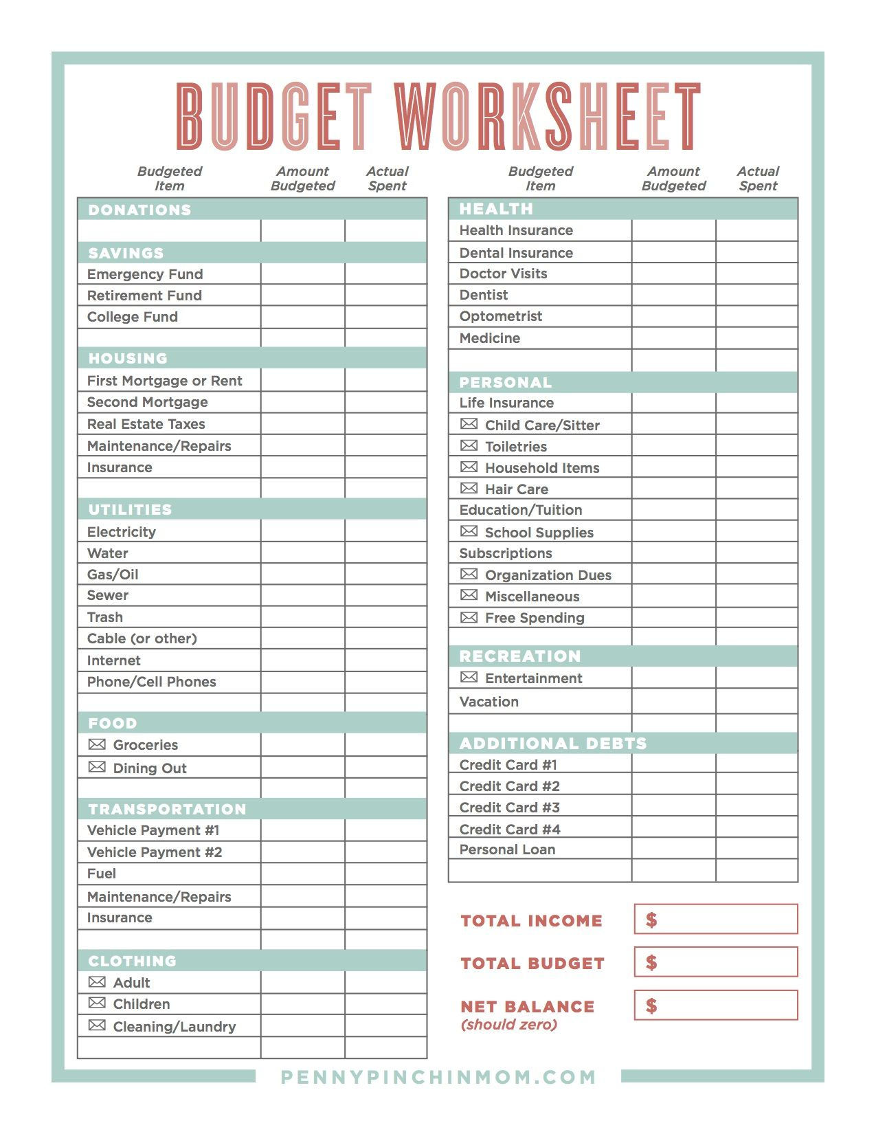How To Create A Monthly Budget That Works Penny Pinchin Mom