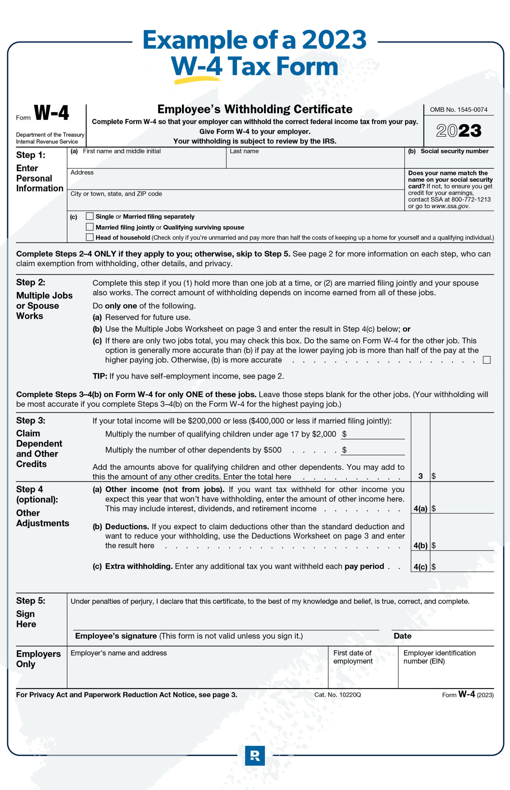 How To Fill Out A W 4 Form Ramsey