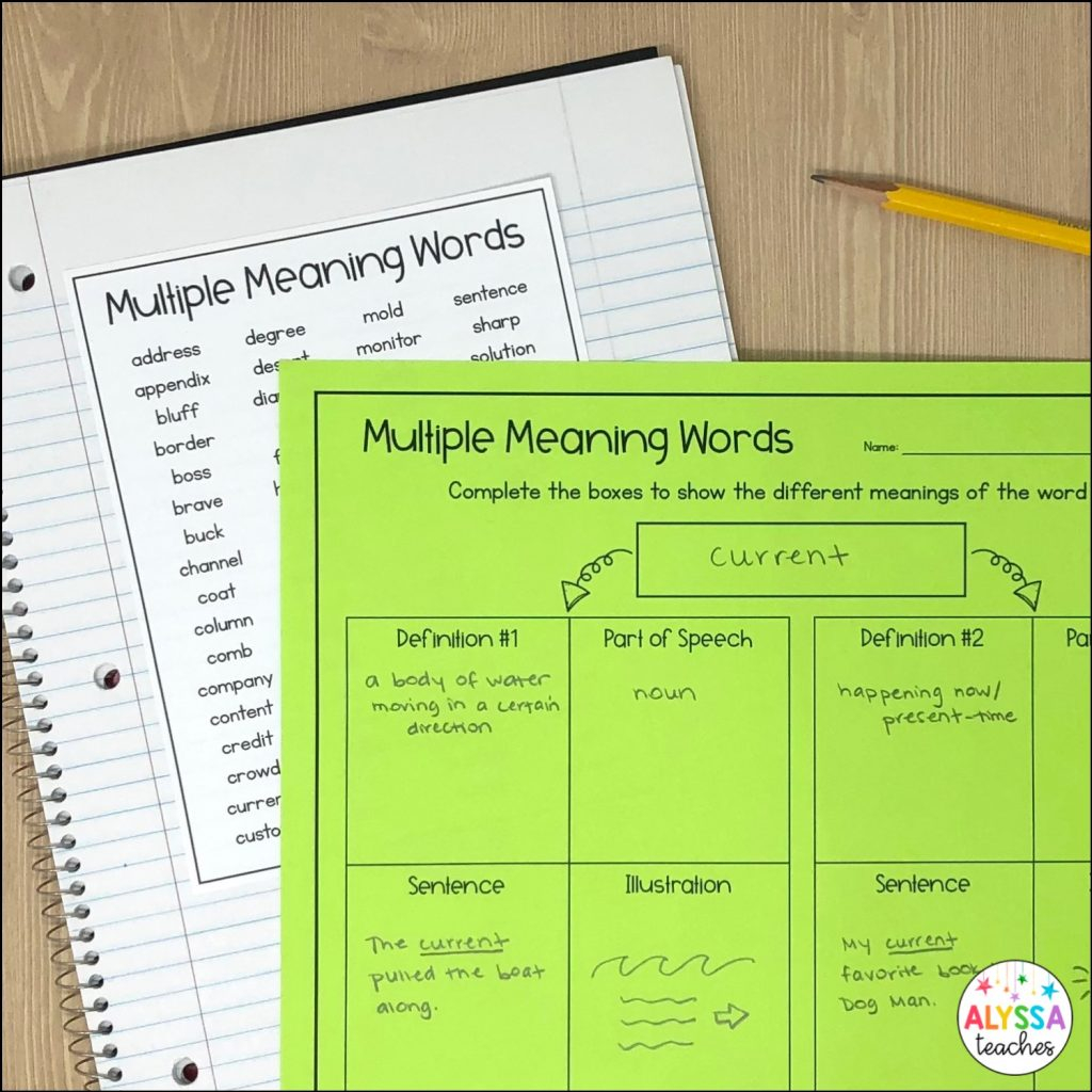 How To Teach Multiple Meaning Words Alyssa Teaches