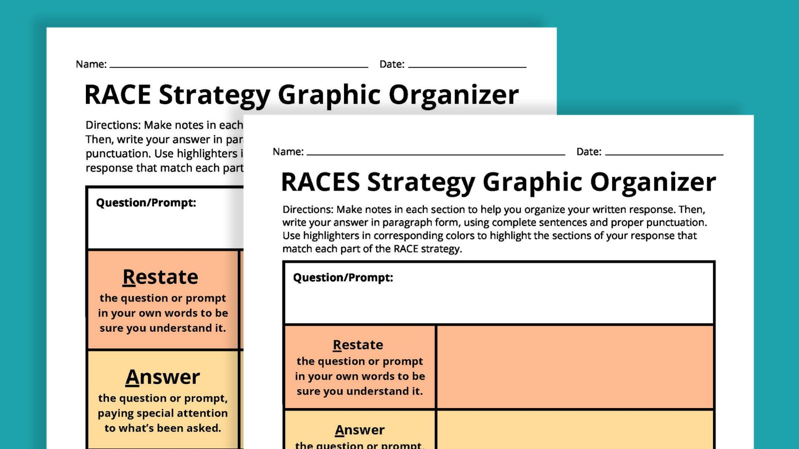 How To Use The RACE Writing Strategy Plus Free Printables