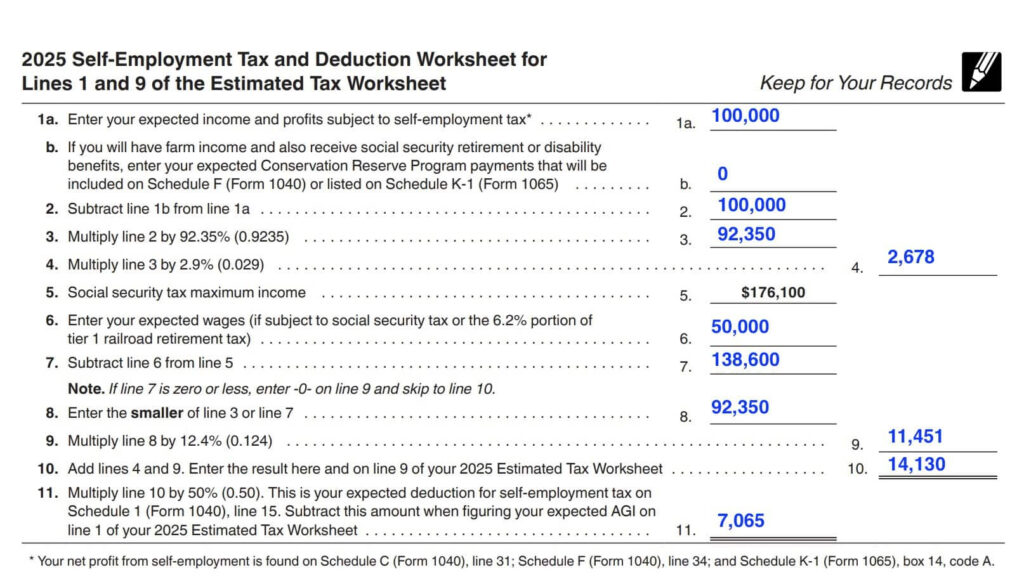 IRS Form 1040 ES Instructions Estimated Tax Payments