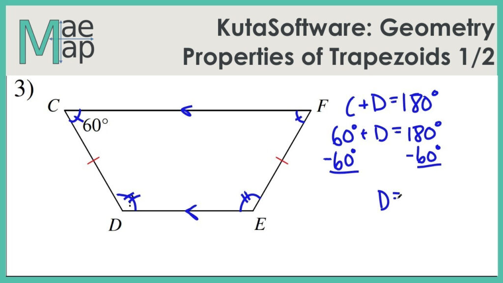 KutaSoftware Geometry Properties Of Trapezoids Part 1 YouTube