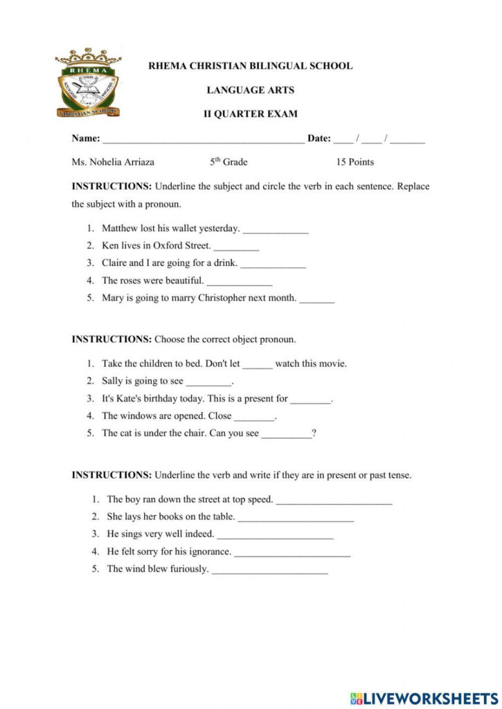 Language Arts Online Exercise For Grade 5 Worksheets Library Language Arts Online Exercise For Grade 5 Worksheets Library