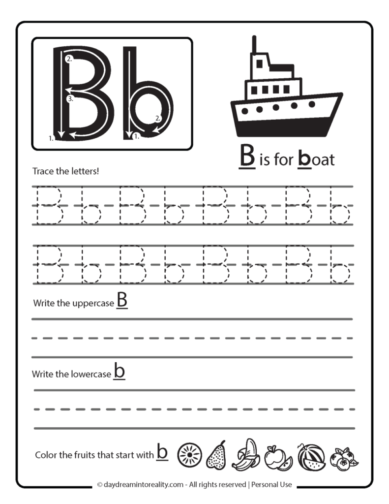 Letter B Worksheets 55 Free PDF Printables Daydream Into Reality Letter B Worksheets 55 Free PDF Printables Daydream Into Reality