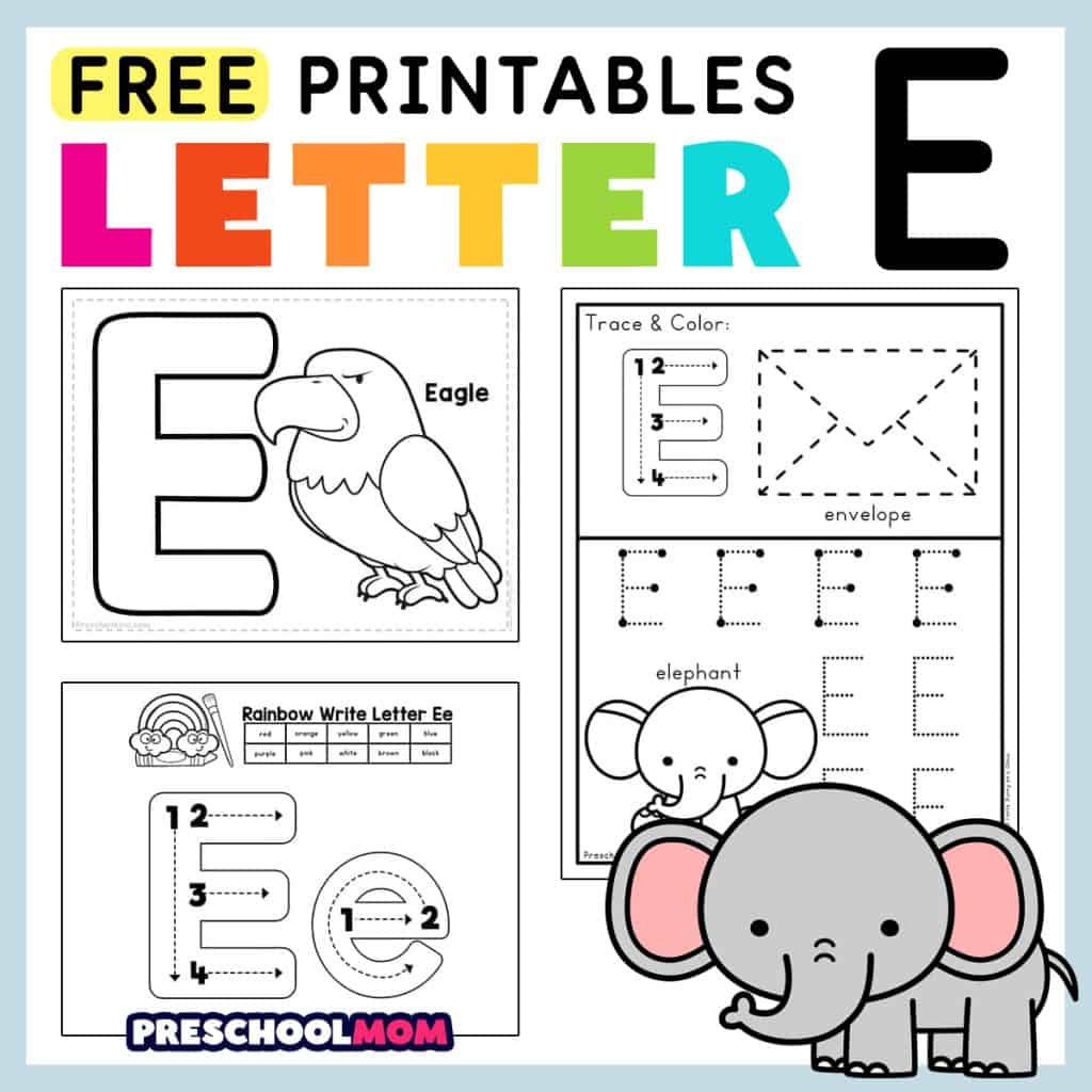 Letter E Preschool Printables Preschool Mom
