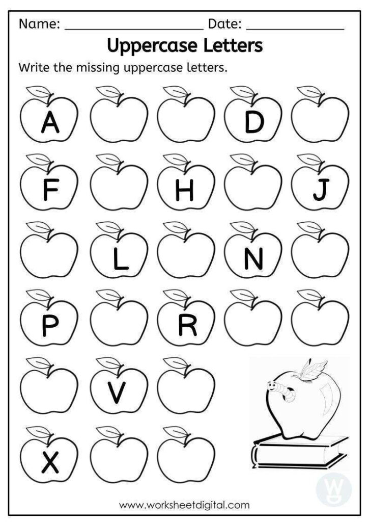 Letters A Z Uppercase Worksheet Digital 1 Teacher Made Resources