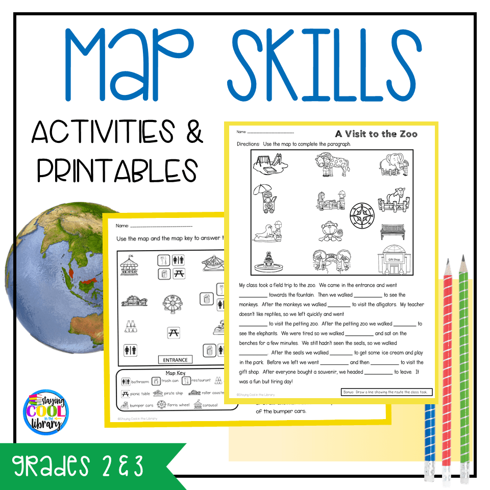 Map Skills Printables And Worksheets Make Your Own Map Staying Cool In The Library