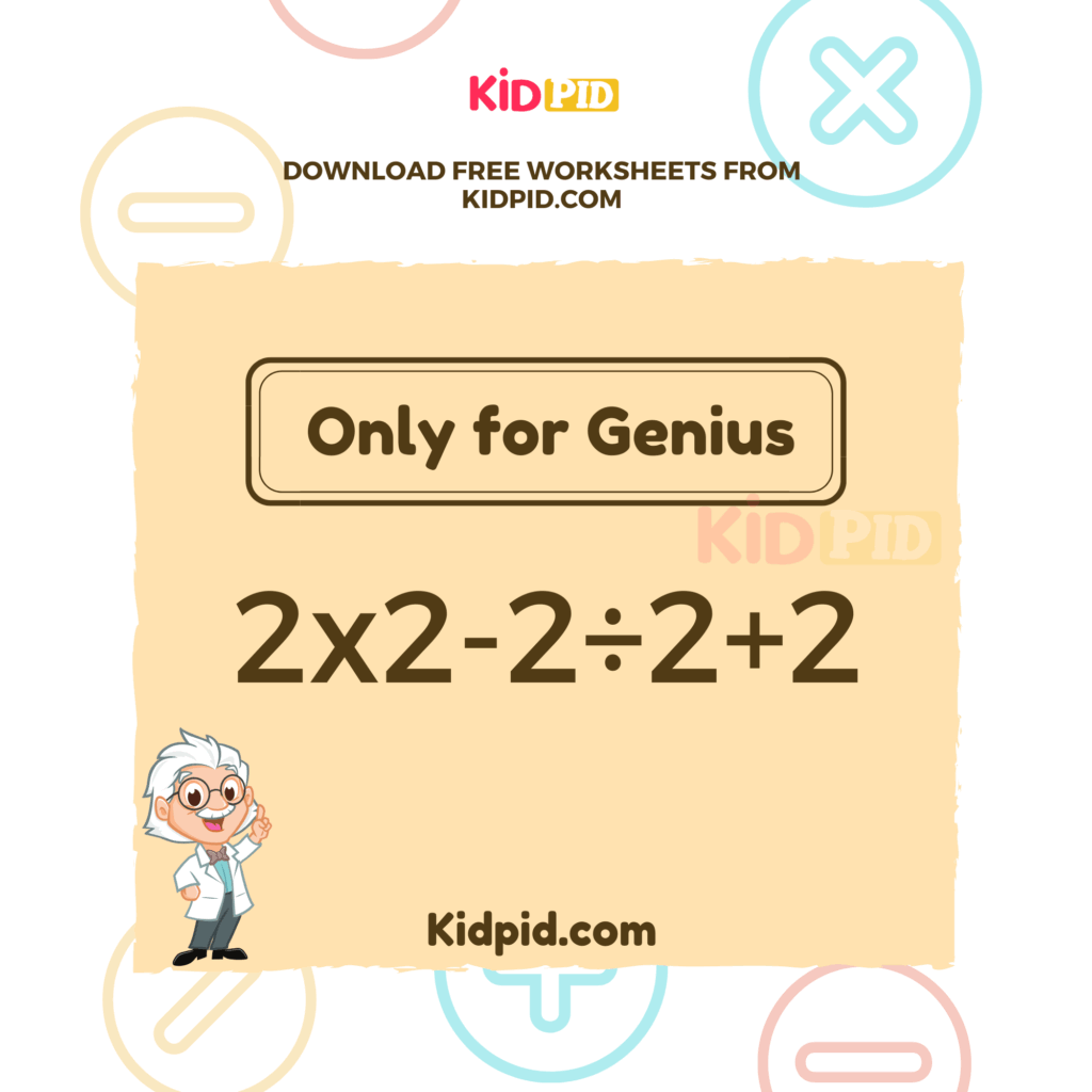 Math Quiz The Genius Quiz Answers Simple Math Quiz Kidpid