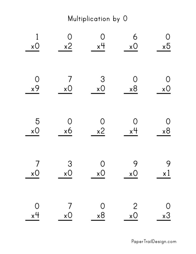 Multiplication Worksheet For 0 1 And 2 Multiplication Worksheet For 0 1 And 2