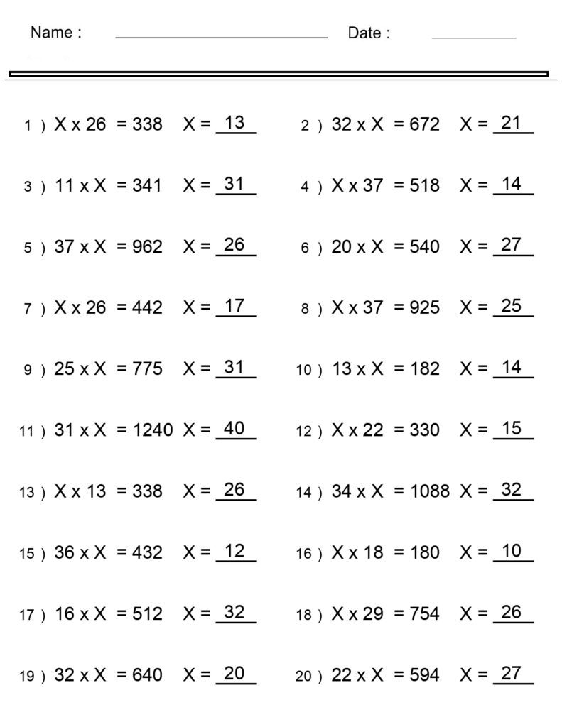 Multiplication Worksheets Missing Factor Multiplication Worksheets Made By Teachers Multiplication Worksheets Missing Factor Multiplication Worksheets Made By Teachers