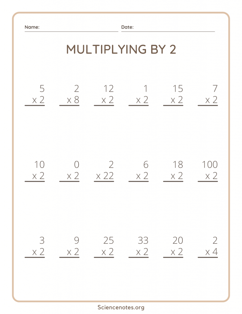 Multiplication Worksheets