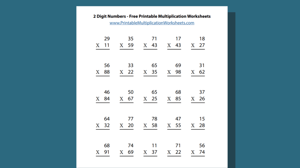 Multiplying With 2 Digit Numbers Printable Multiplication Worksheets Worksheets Library Multiplying With 2 Digit Numbers Printable Multiplication Worksheets Worksheets Library