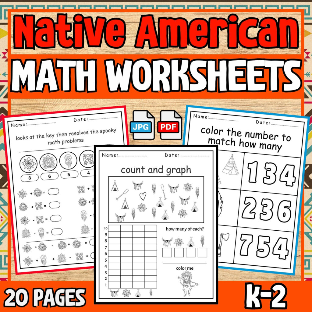 Native American Heritage Month Math Worksheets November Activities K 2 Made By Teachers