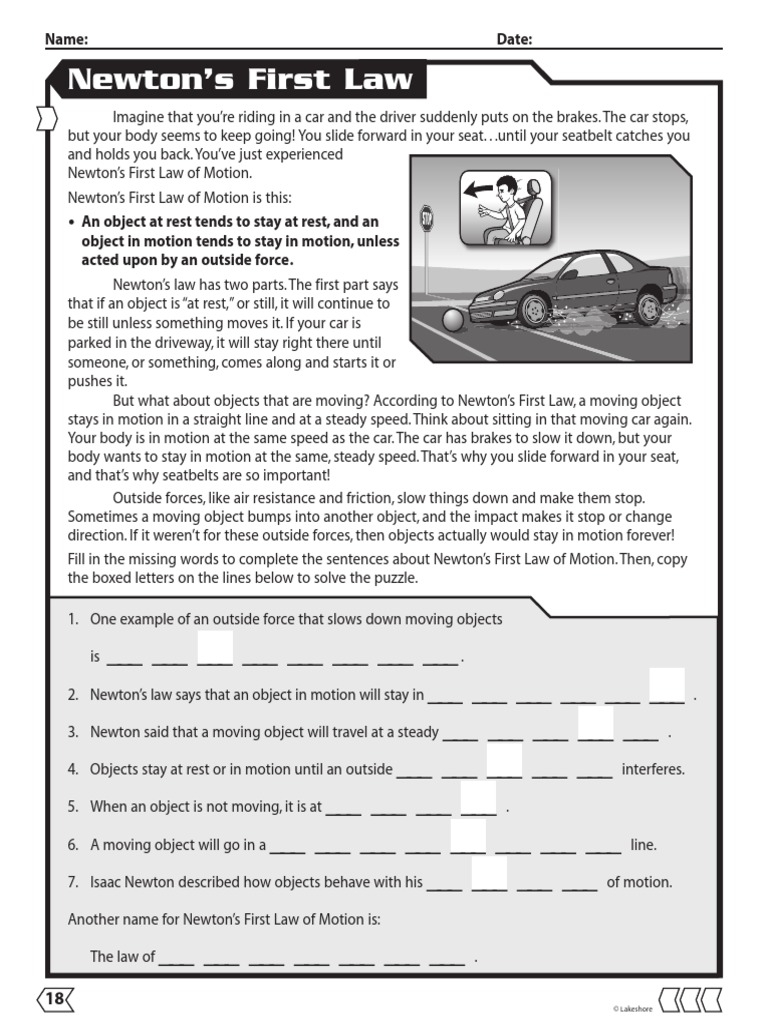 Newtons Laws Packet PDF Newtons Laws Of Motion Force Worksheets Library