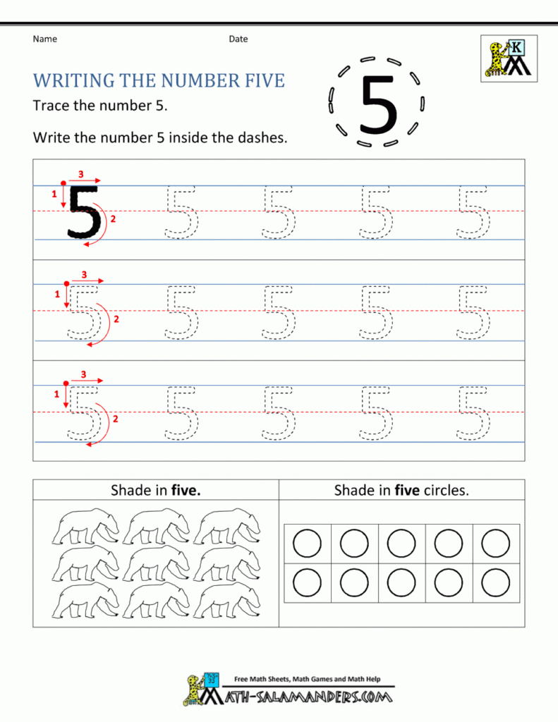 Number 5 Preschool Printables Free Worksheets And Coloring Pages 781