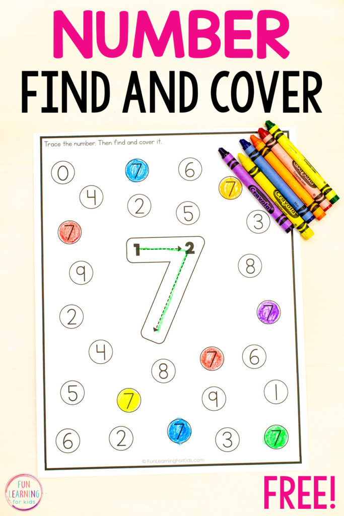 Number Find And Cover Worksheets