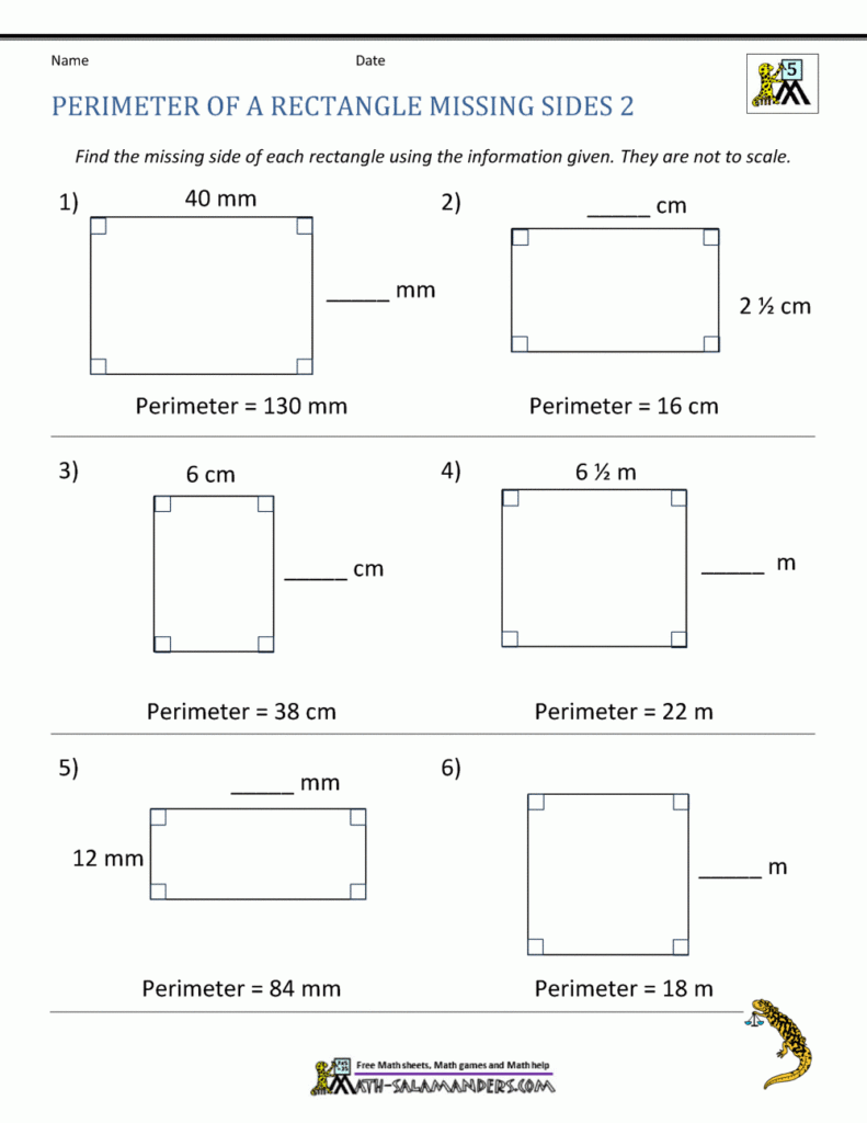 Perimeter Of A Rectangle