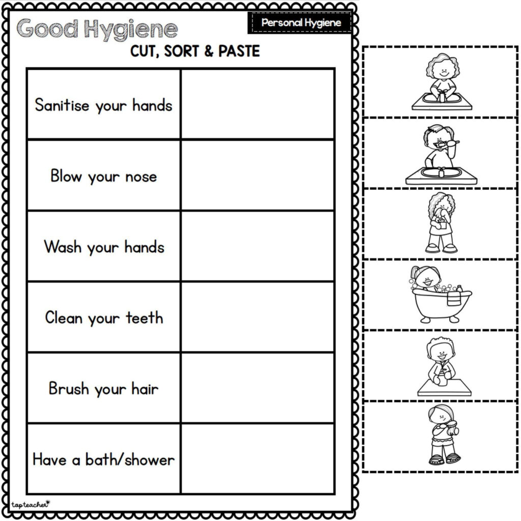 Personal Hygiene Cut Paste Top Teacher