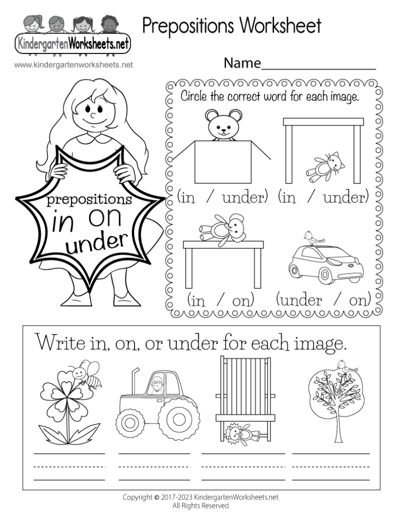 Prepositions Worksheet Free Printable Digital PDF