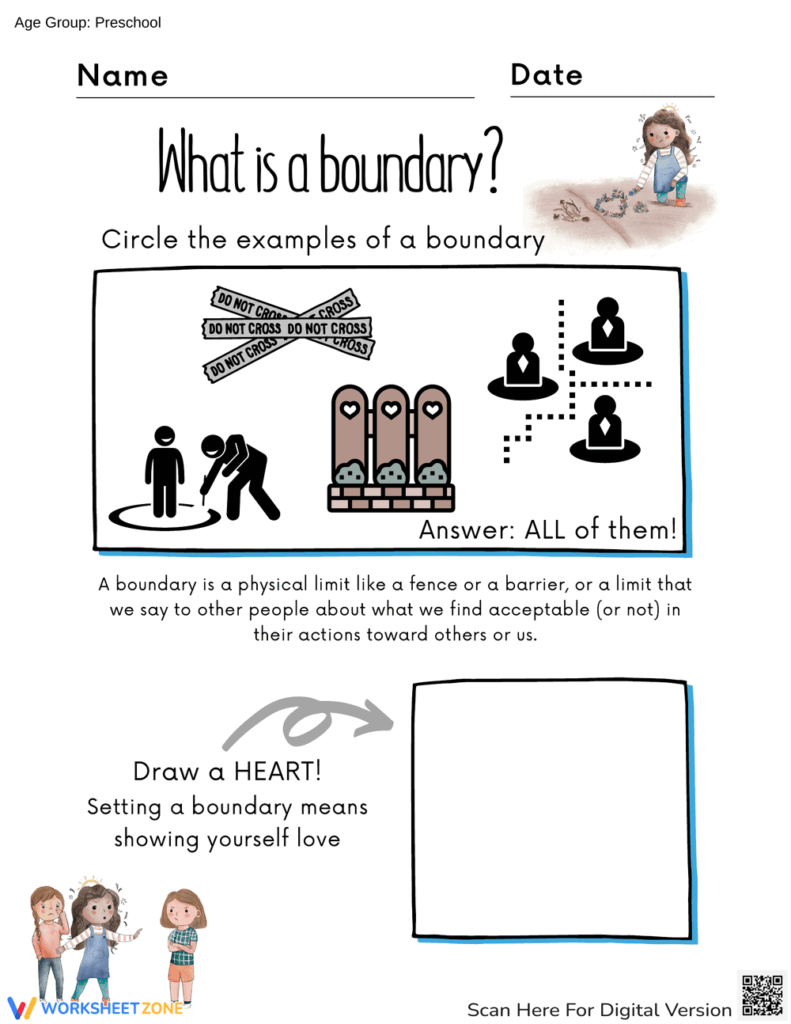 Printable Boundaries Worksheets