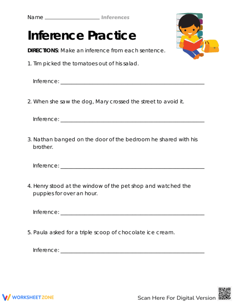 Printable Grade 4 Making Inferences Worksheets Download