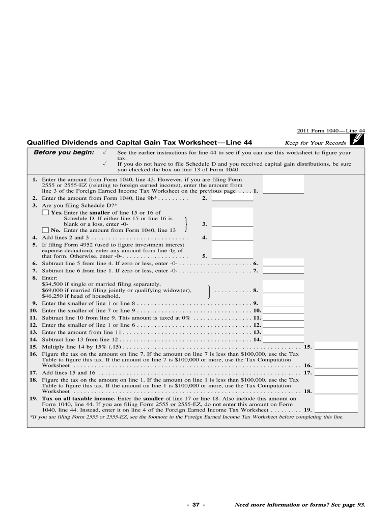 Qualified Dividends And Capital Gains Worksheet 2023 Fill Out Sign Online DocHub