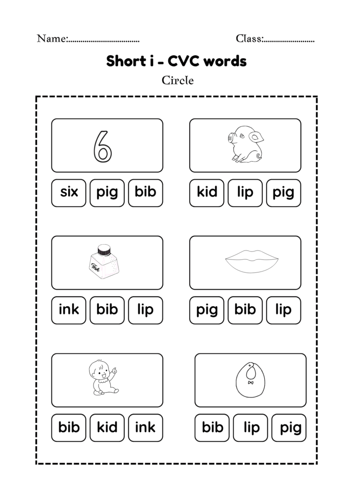 Short I CVC WORDS Made By Teachers