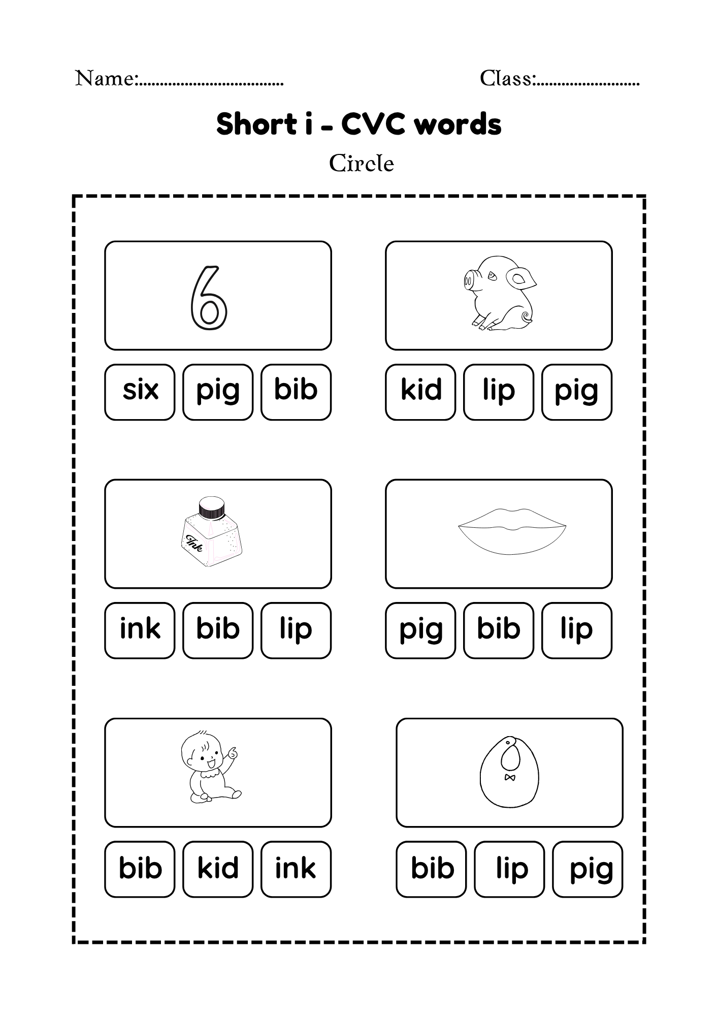 Short I CVC WORDS Made By Teachers